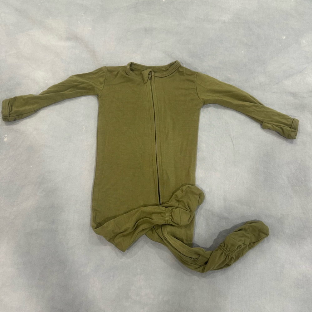 Pip & Phee Olive Green Long Sleeve sleeper